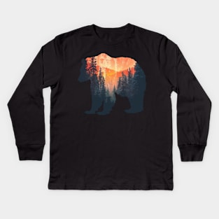 Observing Grizzly Bears Kids Long Sleeve T-Shirt